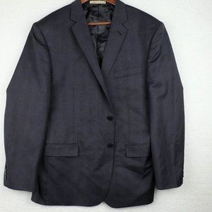 Joseph Abboud Blazer Jacket Mens 48R Black Check Super 120s Wool Slim Fit